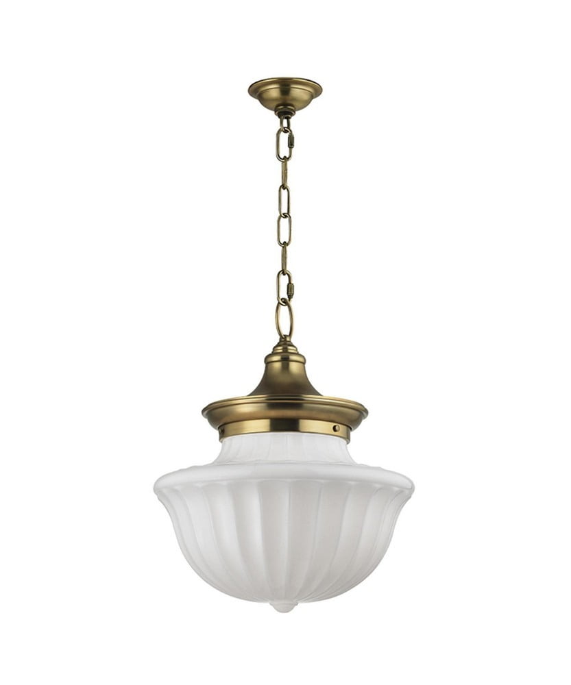 Hudson Valley Lighting Dutchess Two Light Large Pendant, 15 Inches Wide,  Aged Brass Finish, Metal Ceiling Fixture - Walmart.com, image size:833x1000
