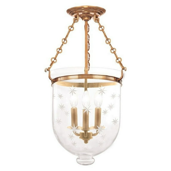 Hudson Valley Lighting - Hampton - Three Light Flush Mount with Star Pattern
