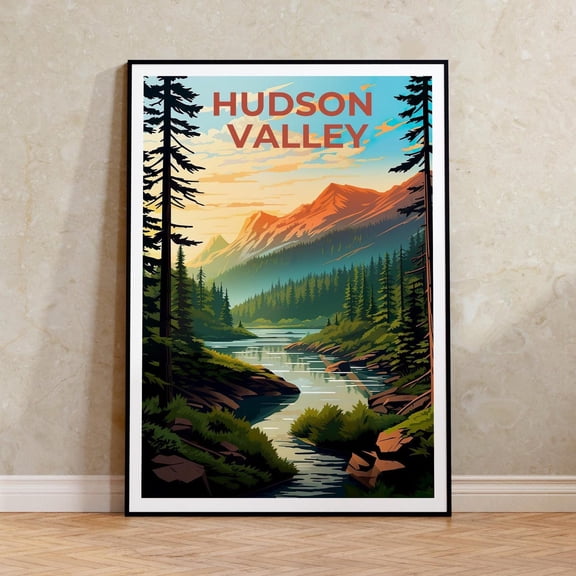 Hudson Valley New York Forest Wall Art Decor Unframed Paper Print