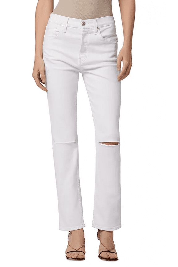 WHITE MUSTANG Women's Thalia Distressed Straight Leg Ankle Jeans, US 23