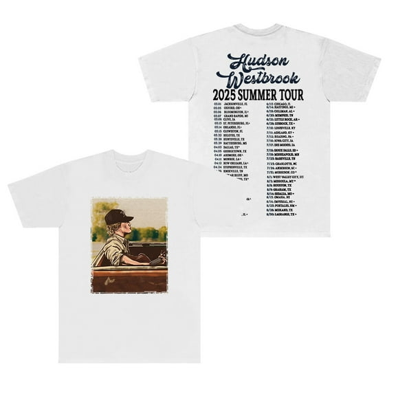 Hudson Westbrook 2025 Summer Tour Merch T-Shirts Cosplay Unisex Fashion Crewneck Short Sleeve Tee