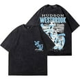 thumbnail image 1 of Hudson Westbrook 2025 Washed T-shirt Retro Trend Short-sleeved Neutral Hip-hop Outfit, 1 of 2