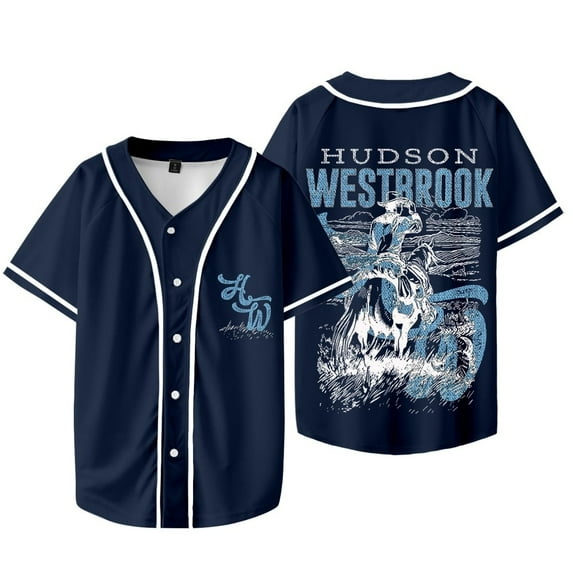 Hudson Westbrook Baseball Jacket Tee Women Men Casual Printed Fashion Cool Summer Tops Tee