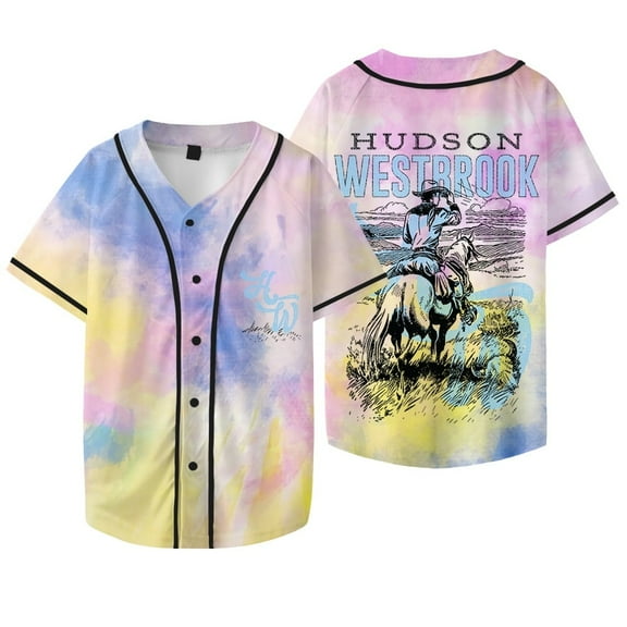 Hudson Westbrook Baseball Jacket Tee Women Men Casual Printed Fashion Cool Summer Tops Tee