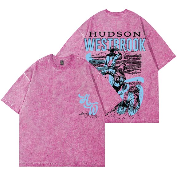 Hudson Westbrook Cowboy Wash Tee 2025 Summer Tour Merch Unisex Fashion Short Sleeve T-Shirts