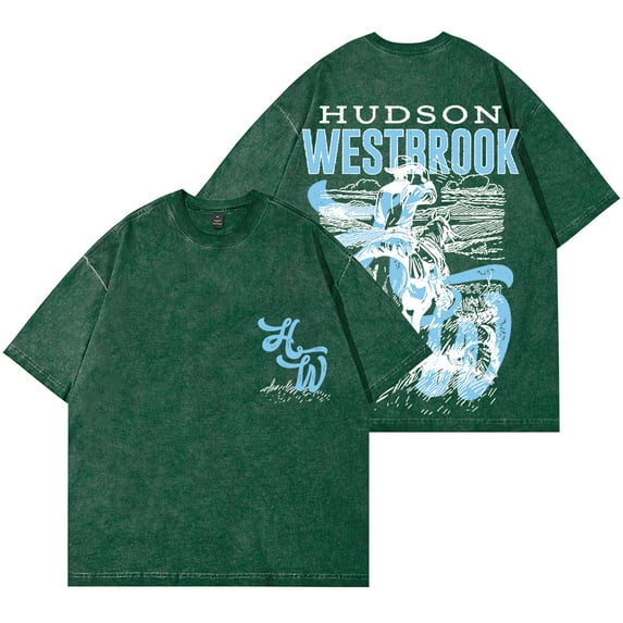 Hudson Westbrook Cowboy Wash Tee 2025 Summer Tour Merch Unisex Fashion Short Sleeve T-Shirts