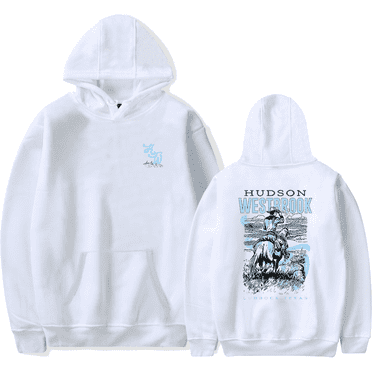 Hudson Westbrook Merch Hoodie HW Cowboy Design Printed Country Music Long Sleeve Sweatshirt Pullover