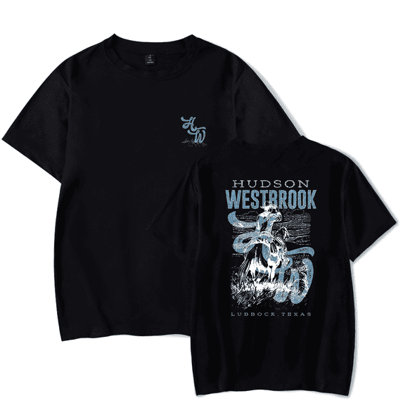 Hudson Westbrook Merch T-Shirt HW Cowboy Design Country Music Tee Short Sleeve Top T Shirts Crewneck