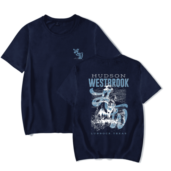 Hudson Westbrook Merch T-Shirt HW Cowboy Design Country Music Tee Short Sleeve Top T Shirts Crewneck