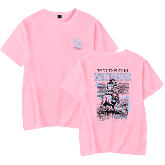 Hudson Westbrook Merch T-Shirt HW Cowboy Design Country Music Tee Short Sleeve Top T Shirts Crewneck