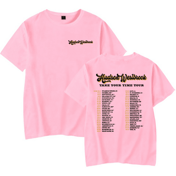 Hudson Westbrook Merch T-Shirt Take Your Time Tour 2025 Tee Country Music Short Sleeve Top T Shirts Crewneck