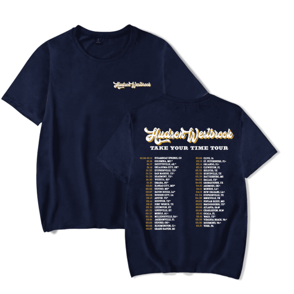 Hudson Westbrook Merch T-Shirt Take Your Time Tour 2025 Tee Country Music Short Sleeve Top T Shirts Crewneck