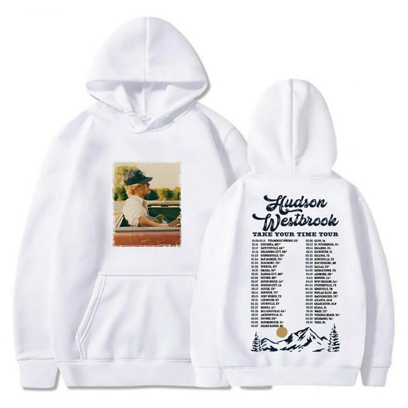 Hudson Westbrook Take Your Time Tour 2025 Hoodie Long Sleeve Streetwear Women Men Hooded Sweatshirt