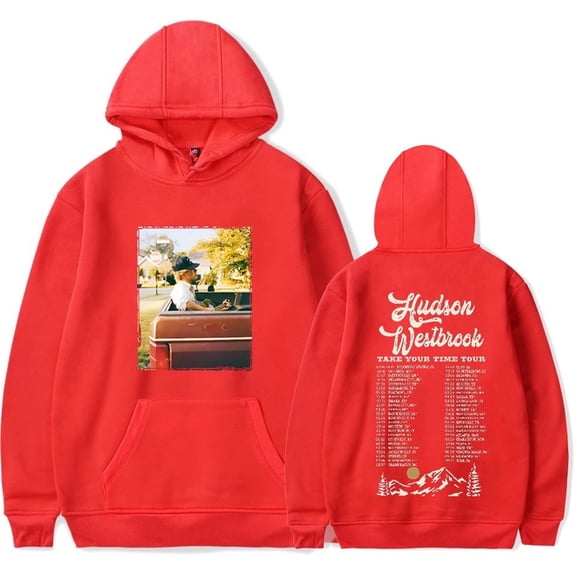 Hudson Westbrook "Take Your Time Tour 2025" Merch Unisex Hip-Hop Fleece Lined Pullover Hoodie