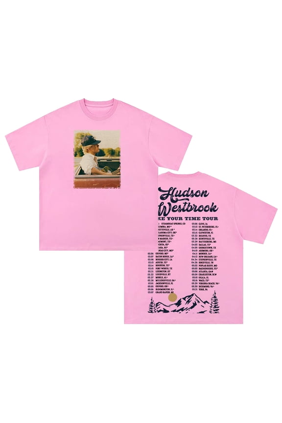 Hudson Westbrook Take Your Time Tour 2025 T-shirt Short Sleeve Cotton Tee Women Men Streetwear Tops