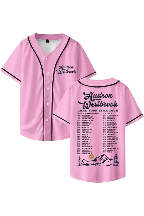 Take Your Time Tour Baseball Jersey Unisex 100% Cotton Button-Up Streetwear Festival Tops