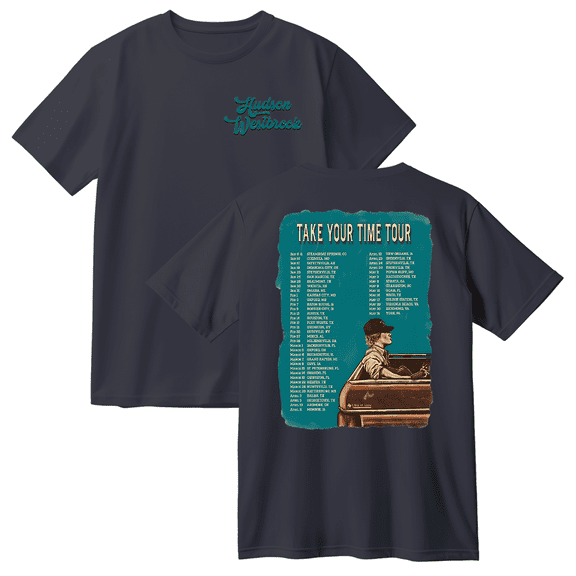 Hudson Westbrook Take Your Time Tour Cotton T-shirt Women Men Short Sleeve Crewneck Tee