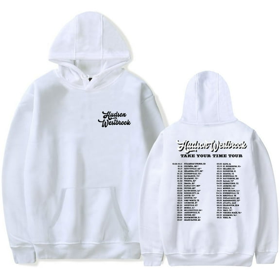 Hudson Westbrook Take Your Time Tour Hoodie Women Men Hooded Long Sleeve Pullover Sweatshirt