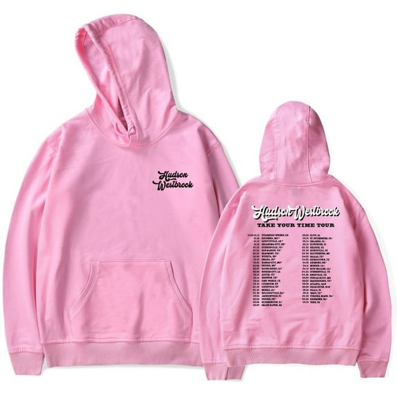 Hudson Westbrook Take Your Time Tour Hoodie Women Men Hooded Long Sleeve Pullover Sweatshirt