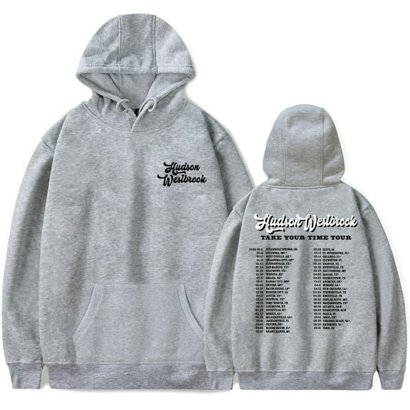 Hudson Westbrook Take Your Time Tour Hoodie Women Men Hooded Long Sleeve Pullover Sweatshirt