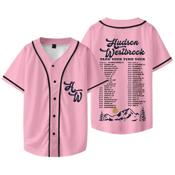 Hudson Westbrook Take Your Time Tour Merch Baseball Jacket Tee Unisex V-neck Short Sleeve T-Shirts