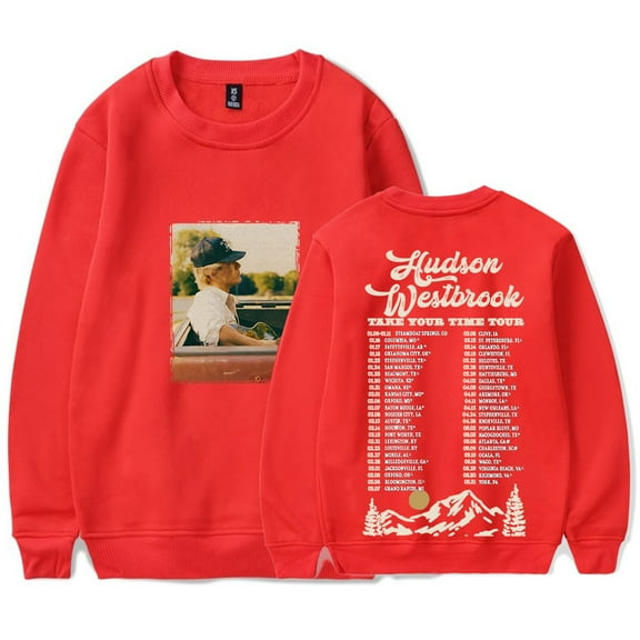 Hudson Westbrook Take Your Time Tour Merch Long Sleeve Tee Unisex Fashion Crewneck Sweatshirts