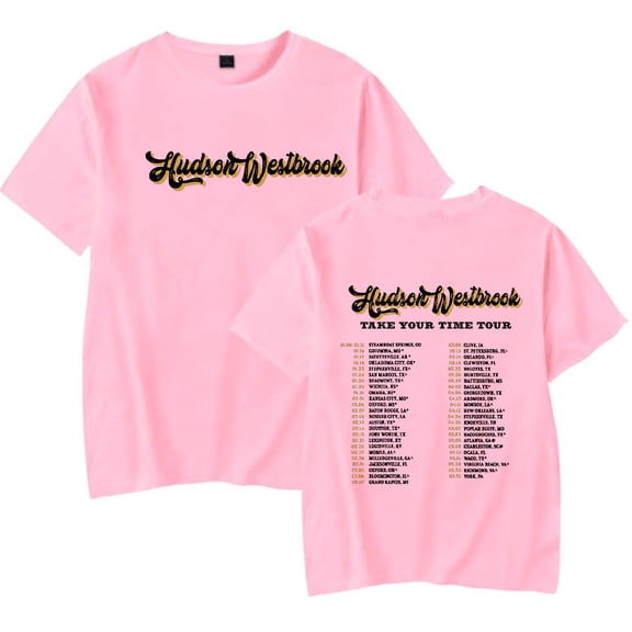 Hudson Westbrook Take Your Time Tour T-Shirts Merch Women Clothes Trend Casual Short Sleeve Top