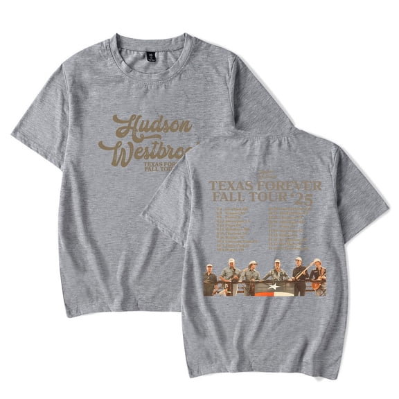 Hudson Westbrook Texas Forever Fall Tour 2025 T-shirt Unisex Crewneck Short Sleeve Tee Casual Fashion Tops