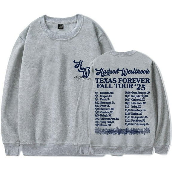 Hudson Westbrook Texas Forever Tour 2025 Long Sleeve Tee Women Men Crewneck Sweatshirts