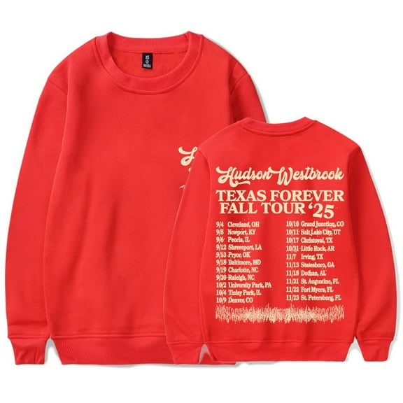 Hudson Westbrook Texas Forever Tour 2025 Long Sleeve Tee Women Men Crewneck Sweatshirts