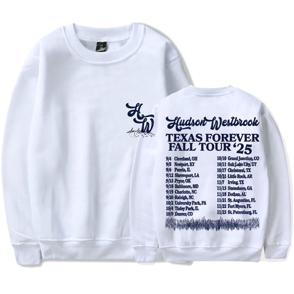 Hudson Westbrook Texas Forever Tour 2025 Long Sleeve Tee Women Men Crewneck Sweatshirts