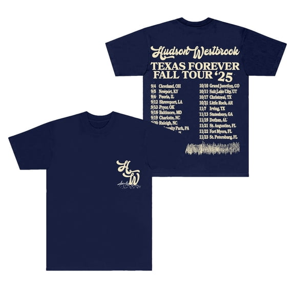 Hudson Westbrook Texas Forever Tour 2025 T-Shirts Merch Women Men Fashion Short Sleeve Tee