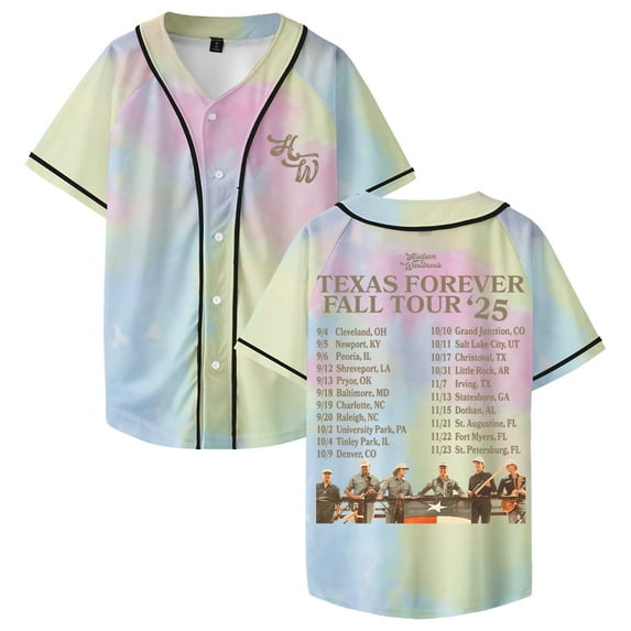 Hudson Westbrook Texas Forever Tour Baseball Jersey Short Sleeve Button-up Shirts Women Men Streetwear Tops