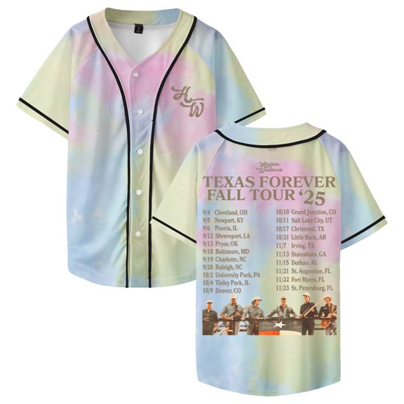 Hudson Westbrook Texas Forever Tour Baseball Jersey Short Sleeve Button-up Shirts Women Men Streetwear Tops