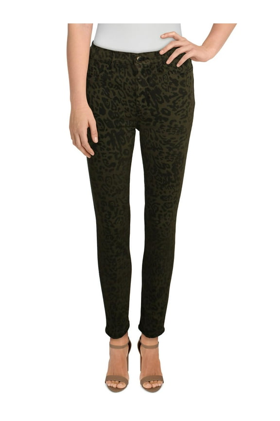 Hudson Womens Barbara Denim High Rise Skinny Jeans Green 24