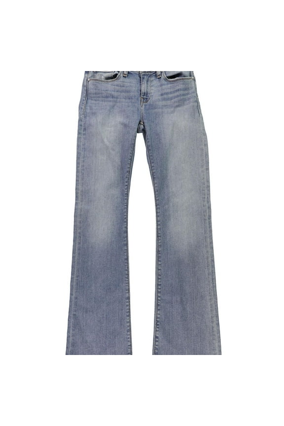 Womens Drew Mid-Rise Boot Cut Jeans, Blue, 26