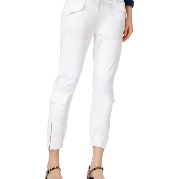 Hudson Womens Flight Casual Cargo Pants, White, 28