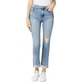 thumbnail image 1 of Hudson Womens Holly Denim High Rise Straight Leg Jeans, 1 of 2