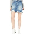 thumbnail image 1 of Hudson Womens Lulu Frayed Mini Skirt, Blue, 27, 1 of 3