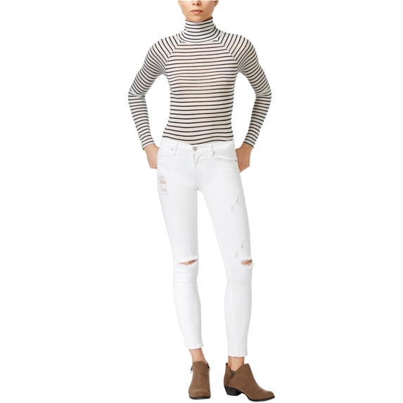 Hudson Womens Nico Ripped Strife Wash Skinny Jeans