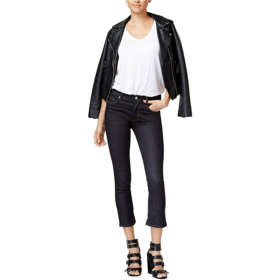 Hudson Womens Solid Flared Jeans, Blue, 31