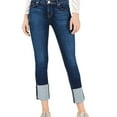 thumbnail image 1 of Hudson Womens Tally Deep Cuff Cropped Jeans, Blue, 26, 1 of 3