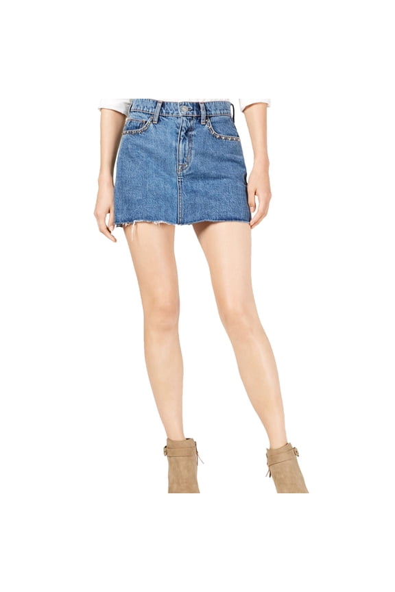 Womens The Viper Mini Skirt, Blue, 27