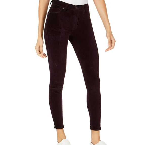 Hudson Womens Velvet Skinny Fit Jeans, Purple, 32