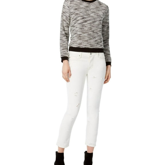 Hudson Womens Zooey Straight Leg Jeans, White, 27