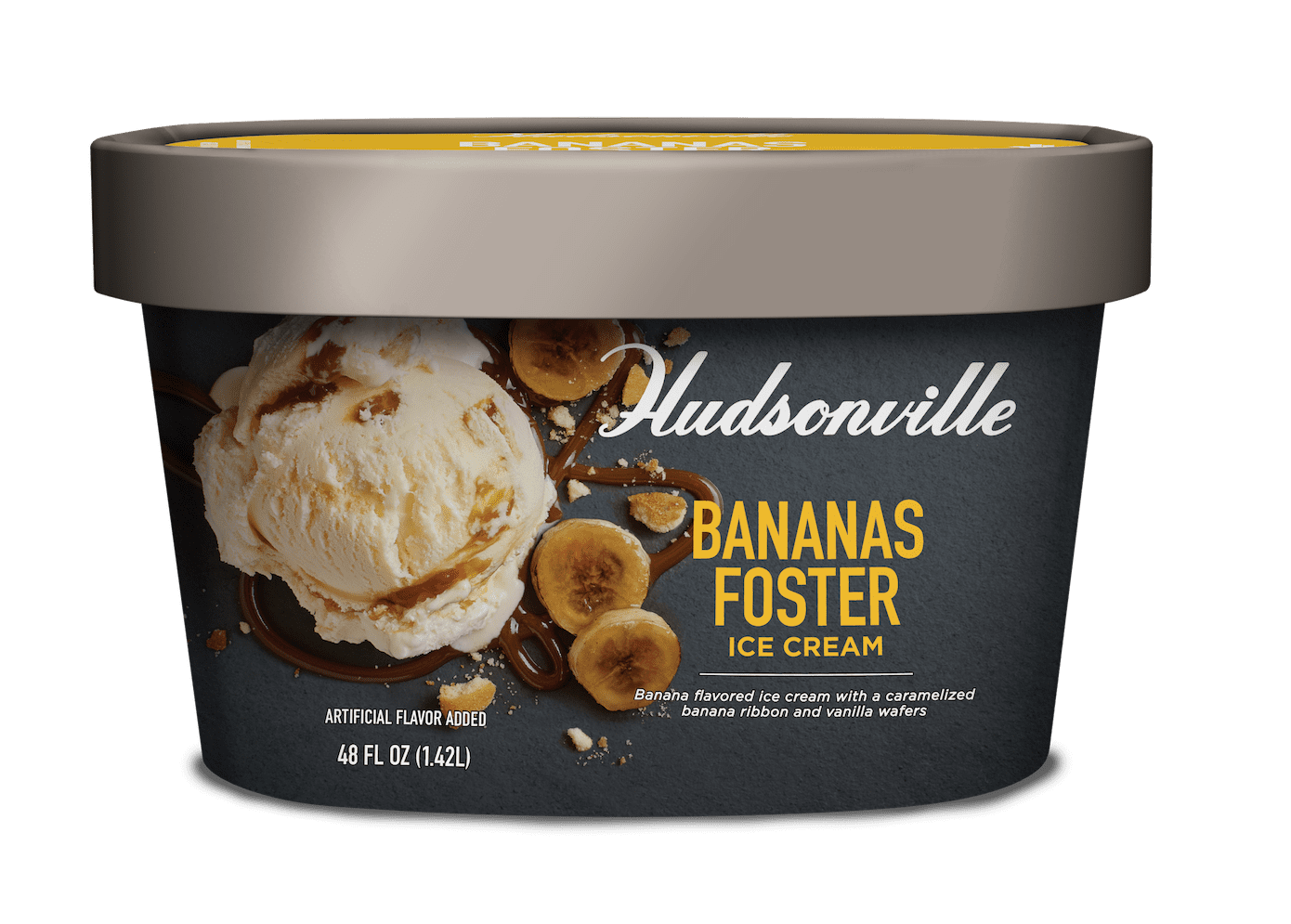 Hudsonville Bananas Foster Ice Cream, 48 fl oz