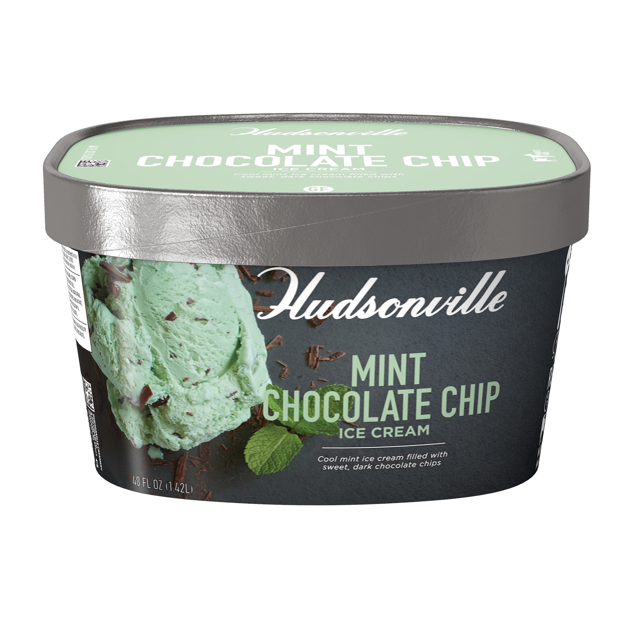 Hudsonville Kosher Mint Chocolate Chip Ice Cream, Fresh Mint with Sweet