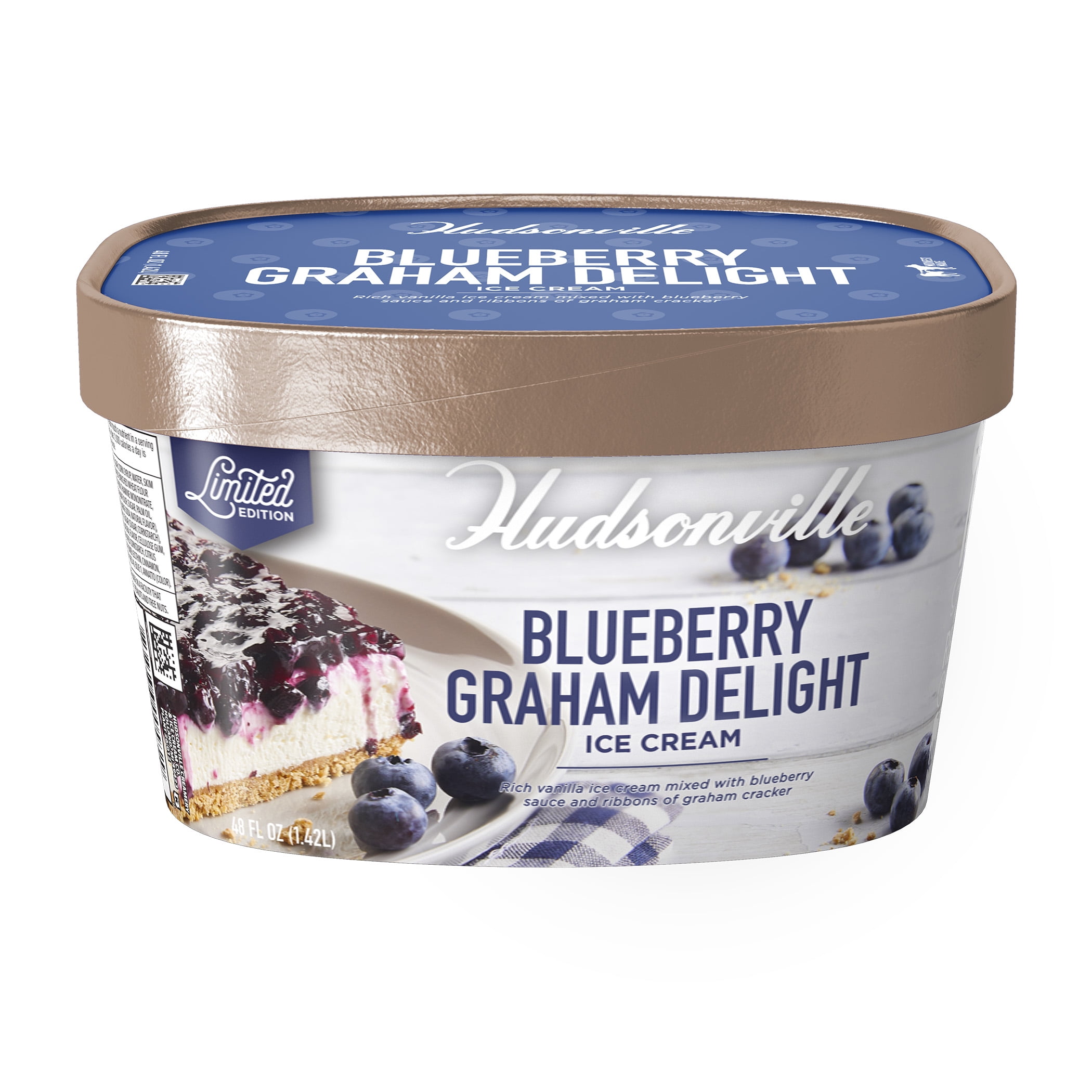 Hudsonville Limited Edition 1 Blueberry Graham Delight Ice Cream, 48