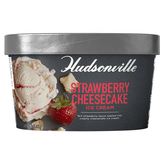 Hudsonville Strawberry Cheesecake Ice Cream, 48 fl oz, 1 Count