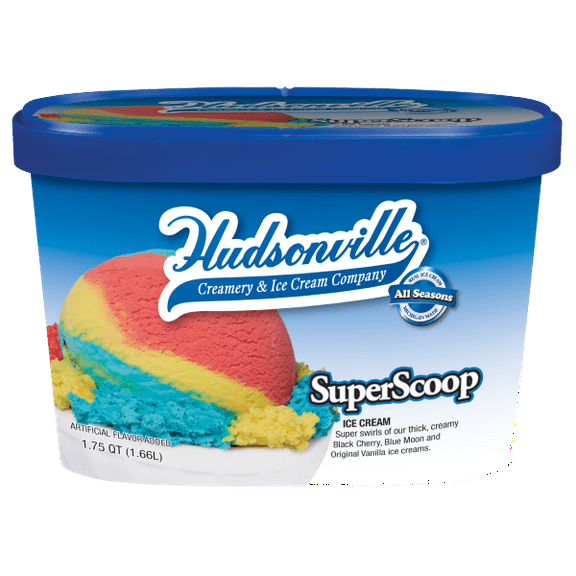 Hudsonville Super Scoop Ice Cream, 1.75 quart